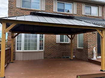 Sunjoy 12×16 gazebo installed in Vaughan, Ontario — photo 1