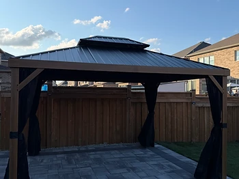 Gazebo Penguin 10×12 gazebo installed on pavers / interlock in Brampton, Ontario — photo 5