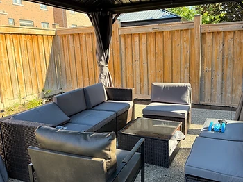 Outsunny outdoor furniture installed on concrete in Caledon, Ontario — photo 1