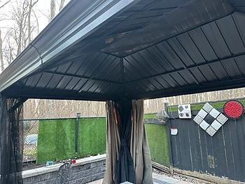 Sojag 10×12 gazebo installed on pavers / interlock in Mississauga, Ontario — photo 7