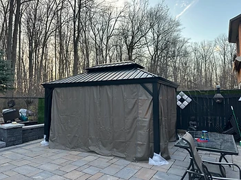 Sojag 10×12 gazebo installed on pavers / interlock in Mississauga, Ontario — photo 4