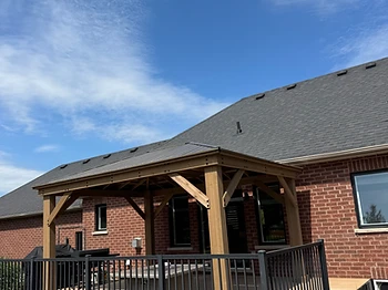 Yardistry 12×16 gazebo installed on composite deck in Hamilton, Ontario — photo 3