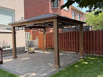 Yardistry 12×14 gazebo installed on pavers / interlock in Brampton, Ontario — photo 4