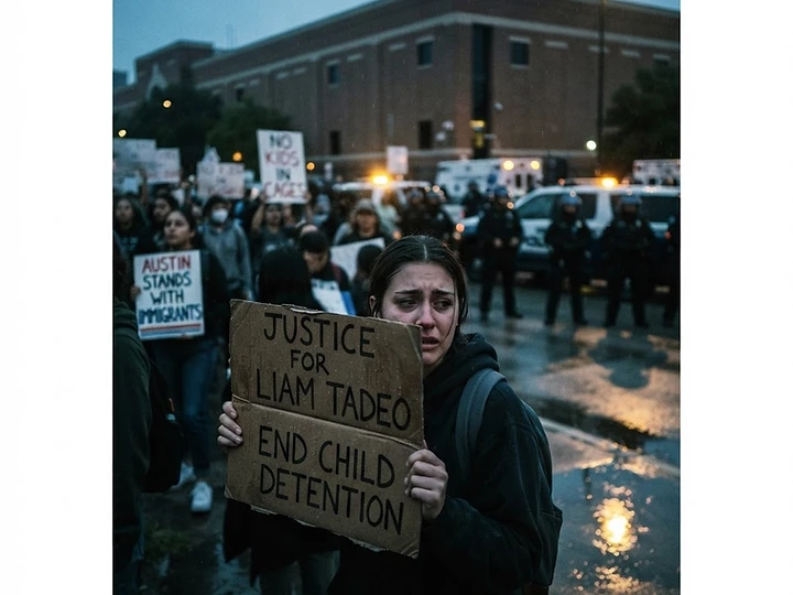 ICE Detention of Child Sparks Austin Protest — Liam Tadeo trending news