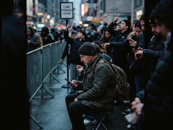 Urban Line-Sitting Economy Expands via Viral TikTok Cravings — Professional line sitters trending news