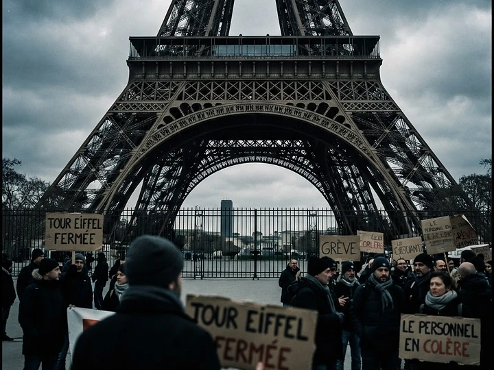 Eiffel Tower Closes Following Staff Walkout Protest — Eiffel Tower shut trending news