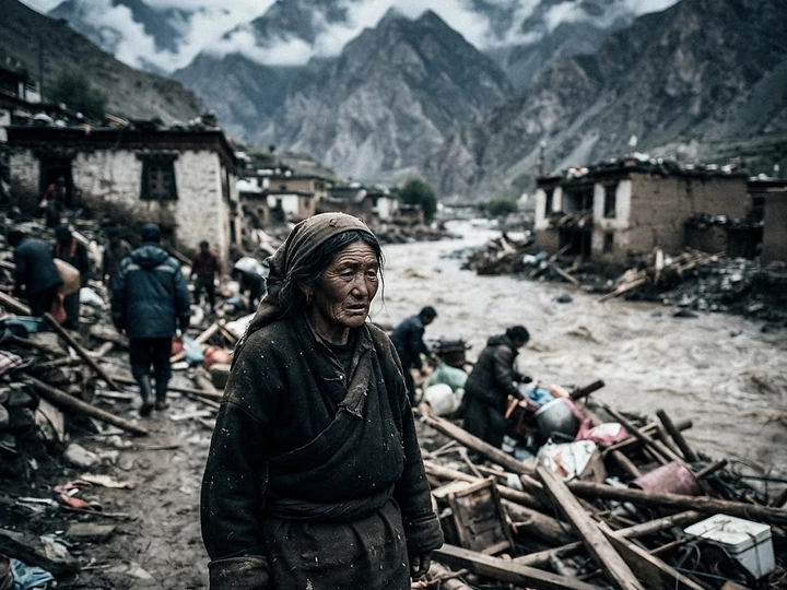 Tibet Flood Disaster Displaces Hundreds — Tibet flood trending news