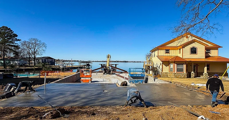 Residential Garage Pad Installation