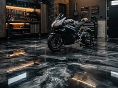 Metallic Epoxy — Black / Silver volcanic metallic