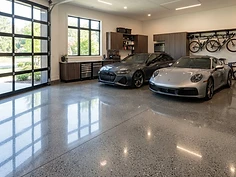 Polished Concrete — Medium Gray exposed aggregate