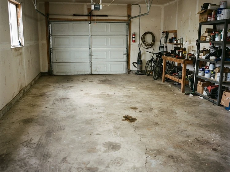 Before bare concrete