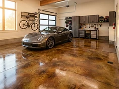 Stained Concrete — Amber / Brown stained