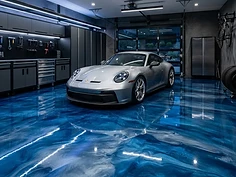 Metallic Epoxy — Blue / Silver oceanic metallic