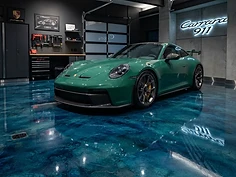 Stained Concrete — Blue / Teal stained