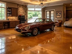 Polished Concrete — Amber stained polished