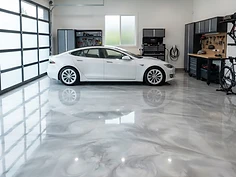 Metallic Epoxy — Pearl White / Silver metallic