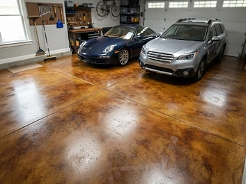 After epoxy flake floor