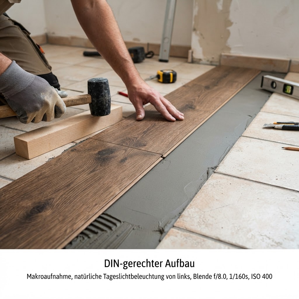 Vinylboden auf Fliesen verlegen: Technische Planung, Untergrundprüfung & DIN-gerechter Aufbau – Bild 2