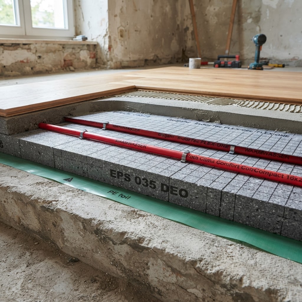 Bodenaufbau bei der Altbau-Sanierung: Konstruktion, Entkopplung, Dämmung und Fußbodenheizung sicher planen – Bild 2