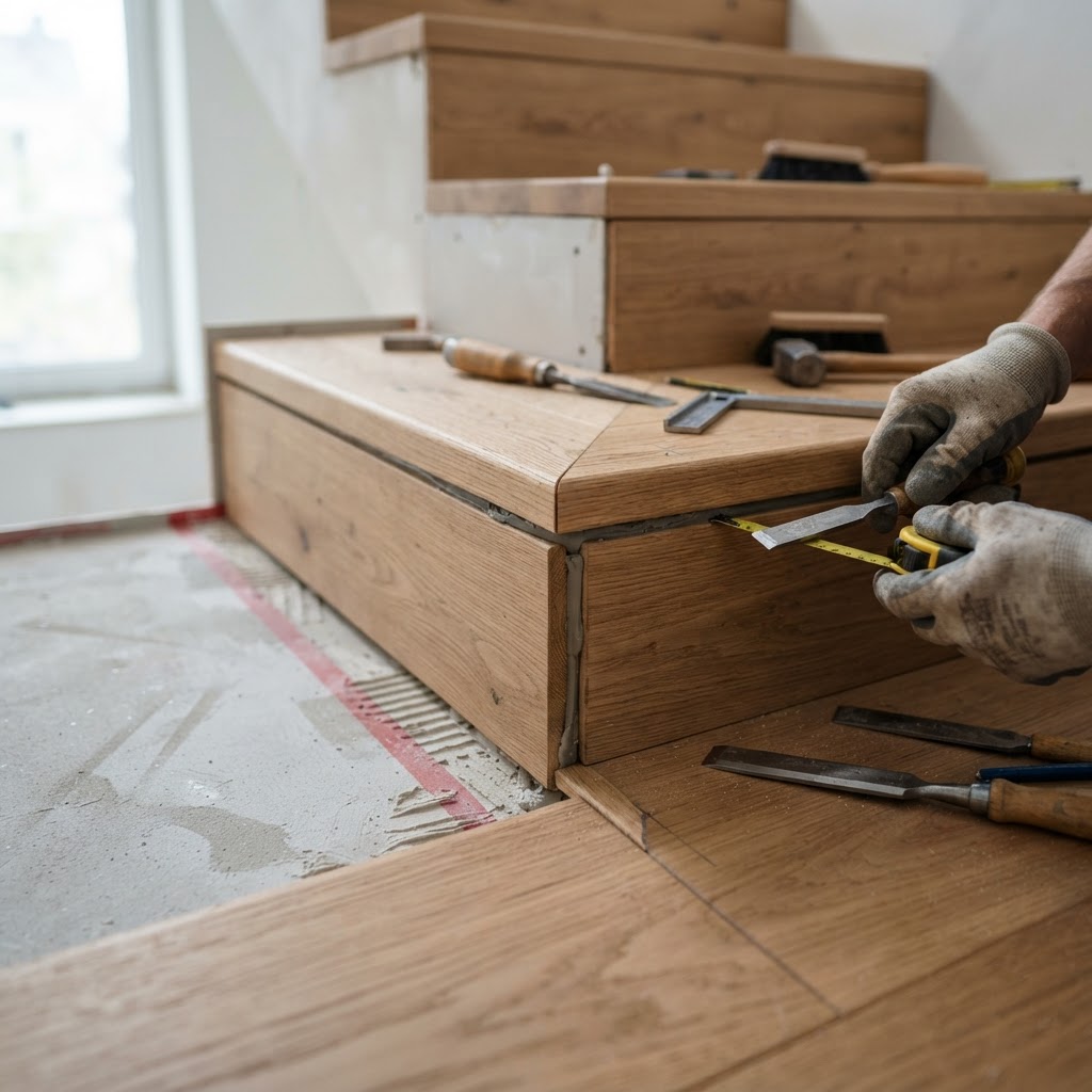 Treppenstufen mit Parkett belegen: Normgerechte Renovierung, Untergrundprüfung & Detailausbildung – Bild 2