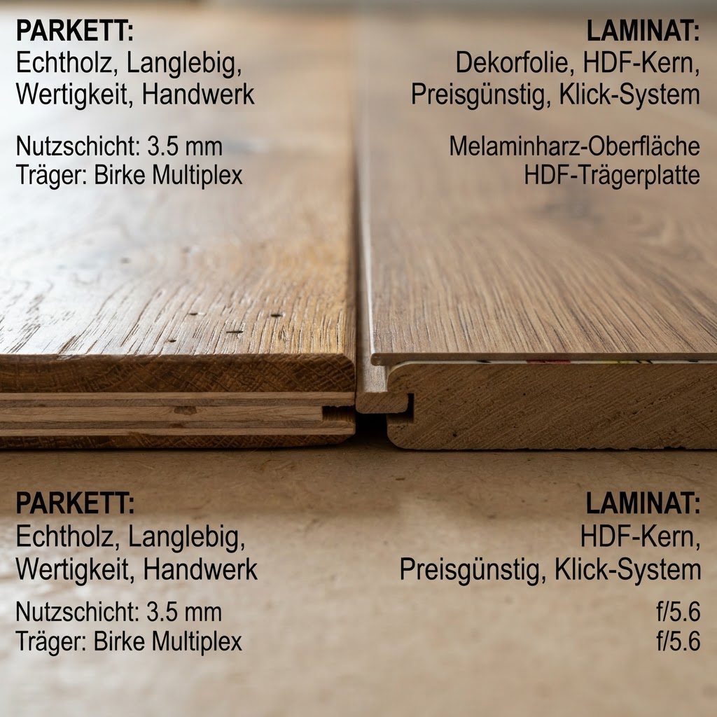 Parkett oder Laminat: Wertigkeit, Lebensdauer und Technik im objektiven Fachvergleich – Bild 2