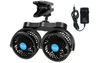 GROWTECH VENTILADOR DOBLE CON PINZA · GROWTECH