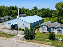 Aerial of church and adjacent lot