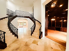 Double staircase entry and study