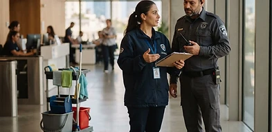 עורך דין מייעץ לעובד קבלן לגבי זכויות עובדי קבלן בענפי הניקיון והשמירה