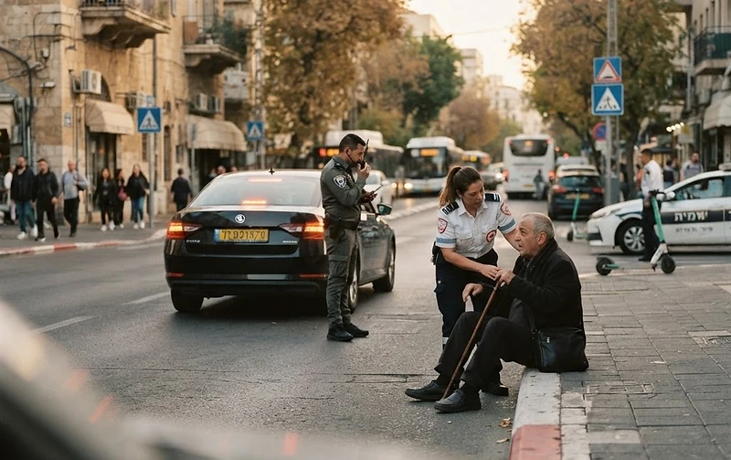 הולך רגל שנפגע מרכב מקבל ייעוץ משפטי לגבי זכויותיו לפי חוק הפלת"ד
