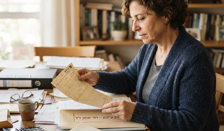 בדיקת מסמכים וטפסים לצורך איתור נכסי עיזבון וחשבונות בנק