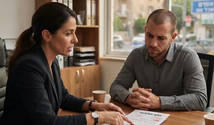 שוטר תנועה עוצר רכב בגין ביצוע עבירת נהיגה באור אדום בצומת מרכזי