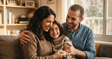 זוג מחזיק ידיים עם ילד במסגרת תהליך אימוץ ילדים בישראל
