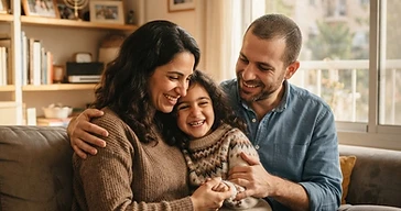 זוג מחזיק ידיים עם ילד במסגרת תהליך אימוץ ילדים בישראל