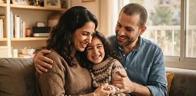זוג מחזיק ידיים עם ילד במסגרת תהליך אימוץ ילדים בישראל