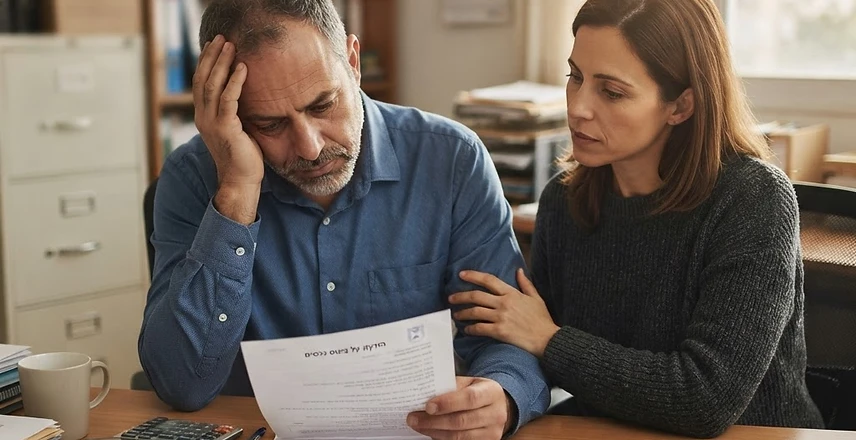 מסמכים משפטיים של חדלות פירעון של חברה על שולחן משרדי