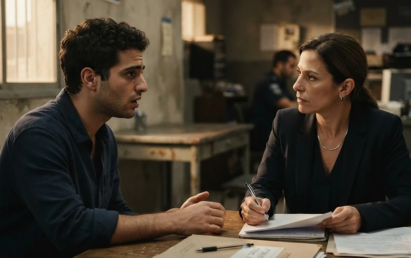 שוטר עוצר אדם ברחוב, נושא עיכוב או מעצר וזכויות חשוד