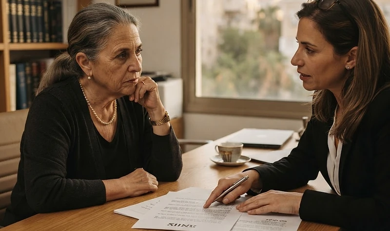 אדם מעיין במסמכים משפטיים בנושא נישול מירושה וצוואה