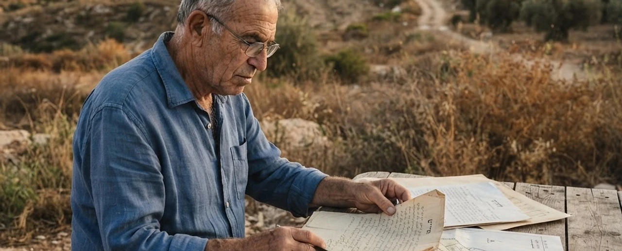 מפת מקרקעין המציגה אזור של בעלות משותפת בנכס מסוג מושע