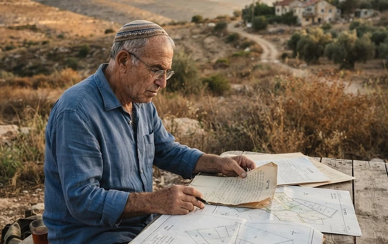 מפת מקרקעין המציגה אזור של בעלות משותפת בנכס מסוג מושע