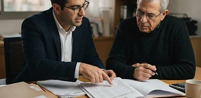 עורך דין מייצג לקוח במהלך הליך השגה על שומה מול רשות המסים בישראל