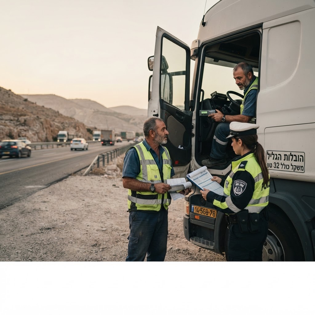 נהגים מקצועיים: עבירות טכוגרף, שעות נהיגה ומשקל חורג