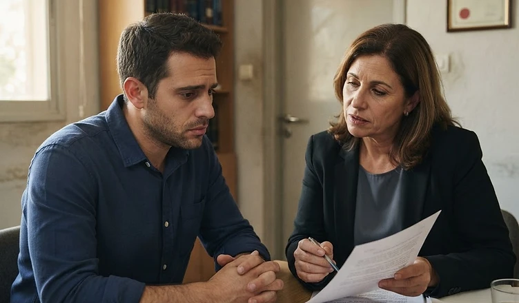 עורך דין פלילי מייעץ ללקוחו לפני כניסה לתחנת המשטרה