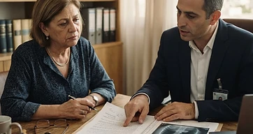 מטופל מקבל הסבר רפואי לפני ניתוח כדי להבטיח הסכמה מדעת מלאה ותקינה