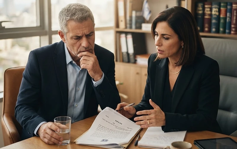 עורך דין פלילי מעיין בתיק מסמכים משפטי כבד בהקשר של הגשת כתב אישום