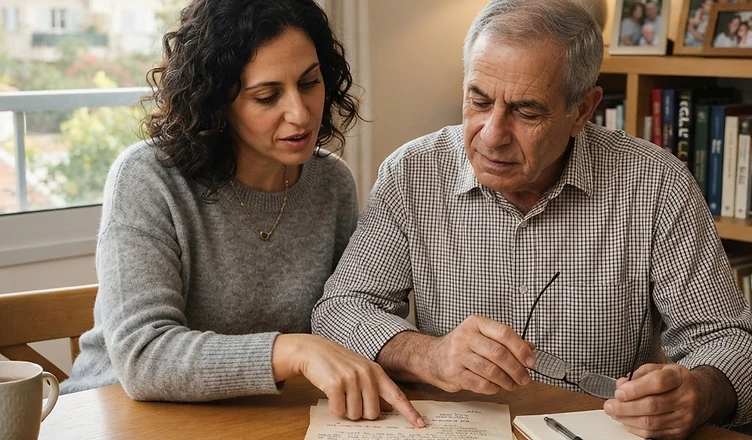עורך דין לענייני ירושה מייעץ ללקוח במשרדו