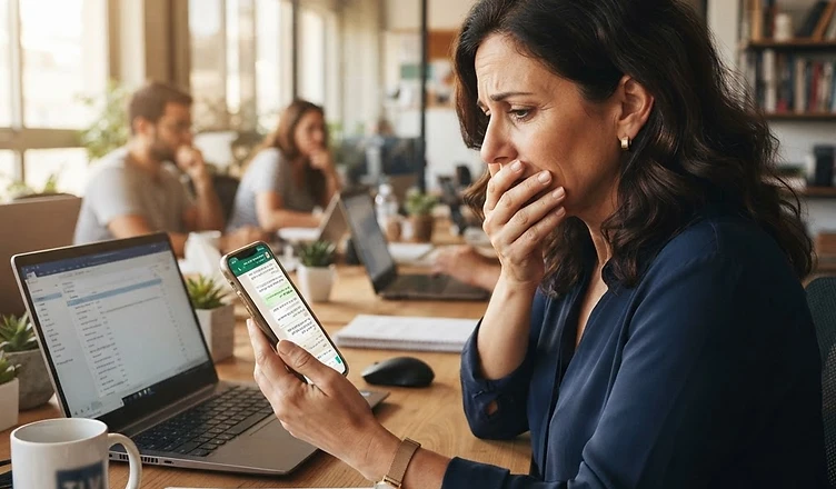 צילום מסך של הודעה פוגענית בטלפון כראיה ללשון הרע בוואטסאפ