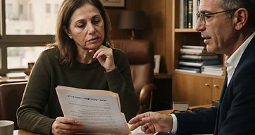 מטופל בכיסא רופא שיניים המקבל ייעוץ משפטי בנושא רשלנות רופא שיניים