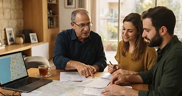 עורך דין מייעץ על עסקאות בין קרובים בנדל"ן במשרד
