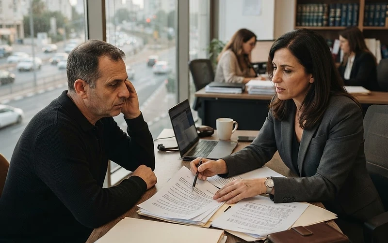 עורך דין מייעץ לנהג לאחר תאונה בגין עבירת נהיגה בקלות ראש